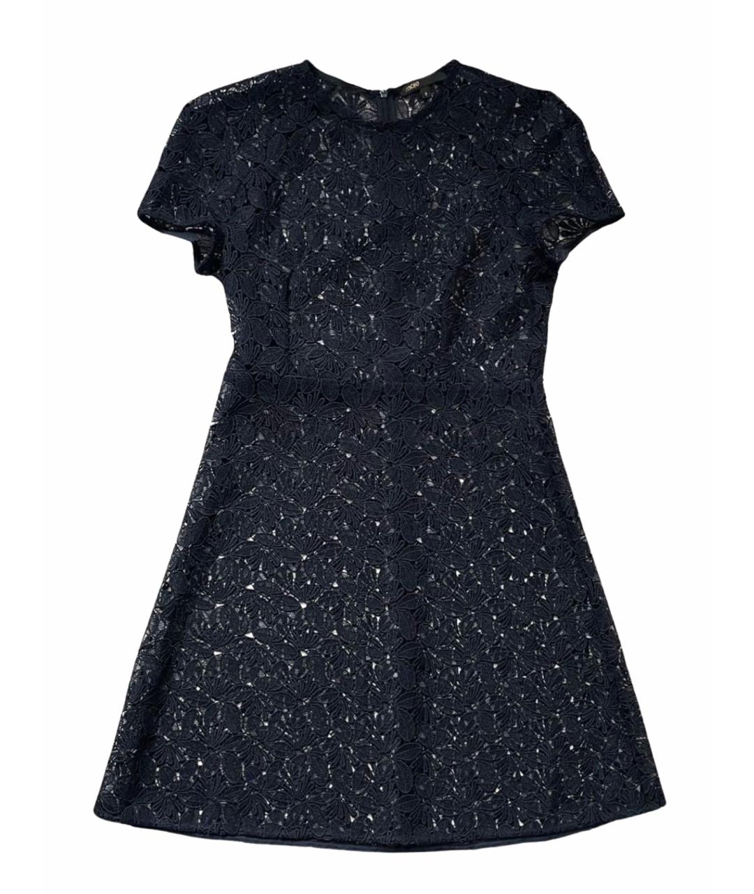 MAJE Темно-синее полиэстеровое повседневное платье, фото 11