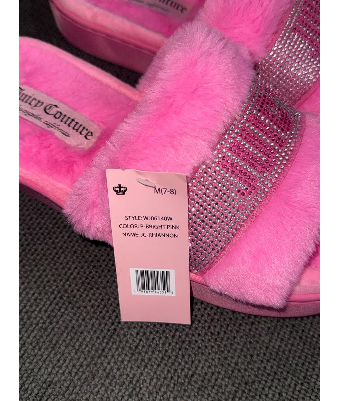 JUICY COUTURE Розовые шлепанцы, фото 5