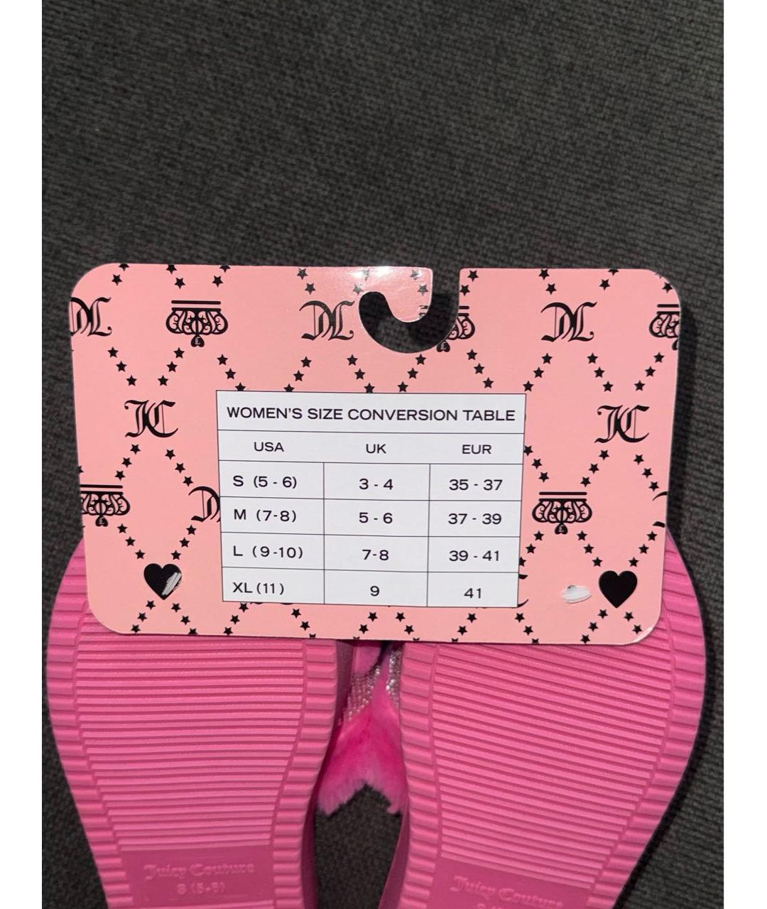 JUICY COUTURE Розовые шлепанцы, фото 6