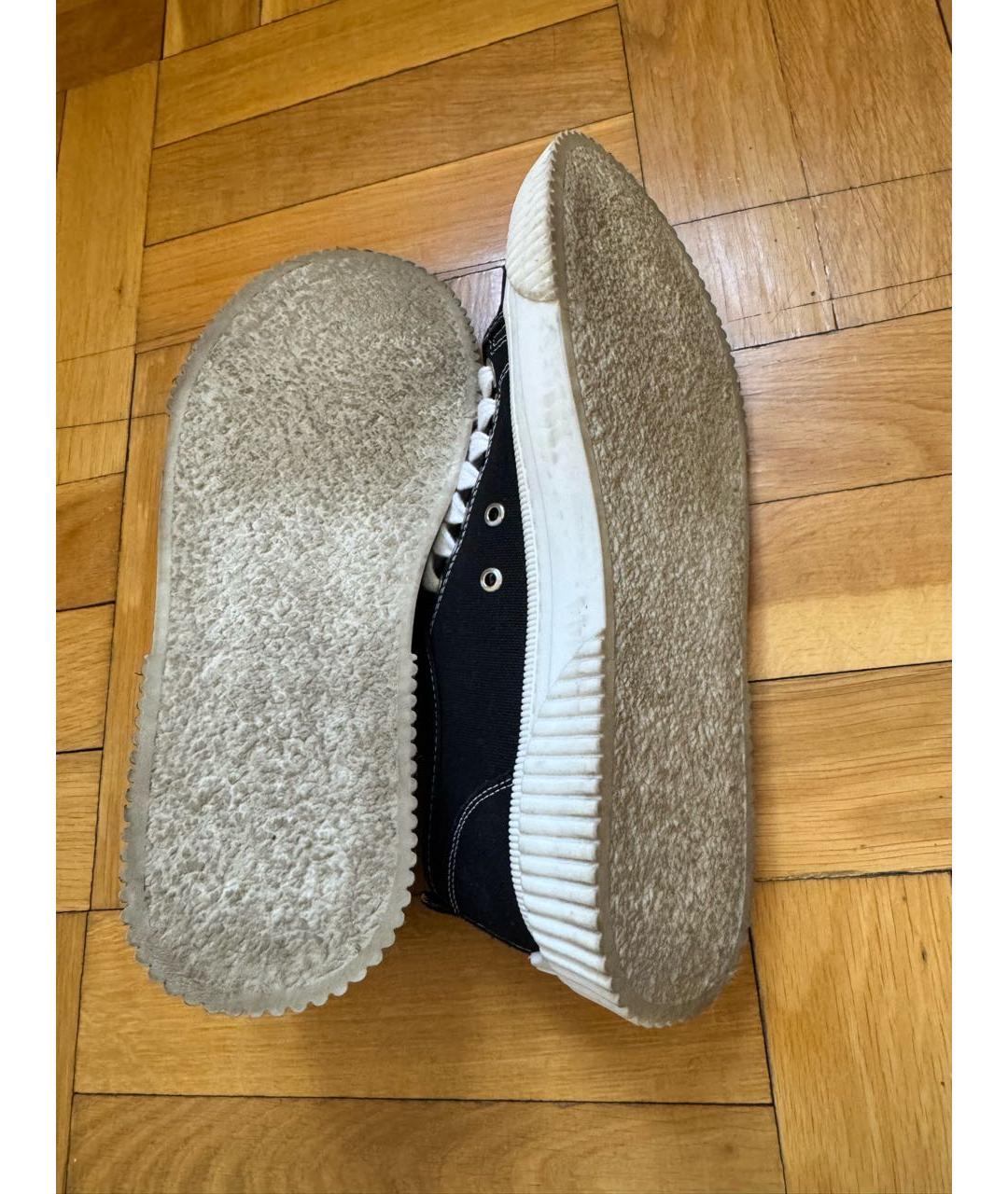 Ami Paris Черные текстильные низкие кроссовки / кеды, фото 6