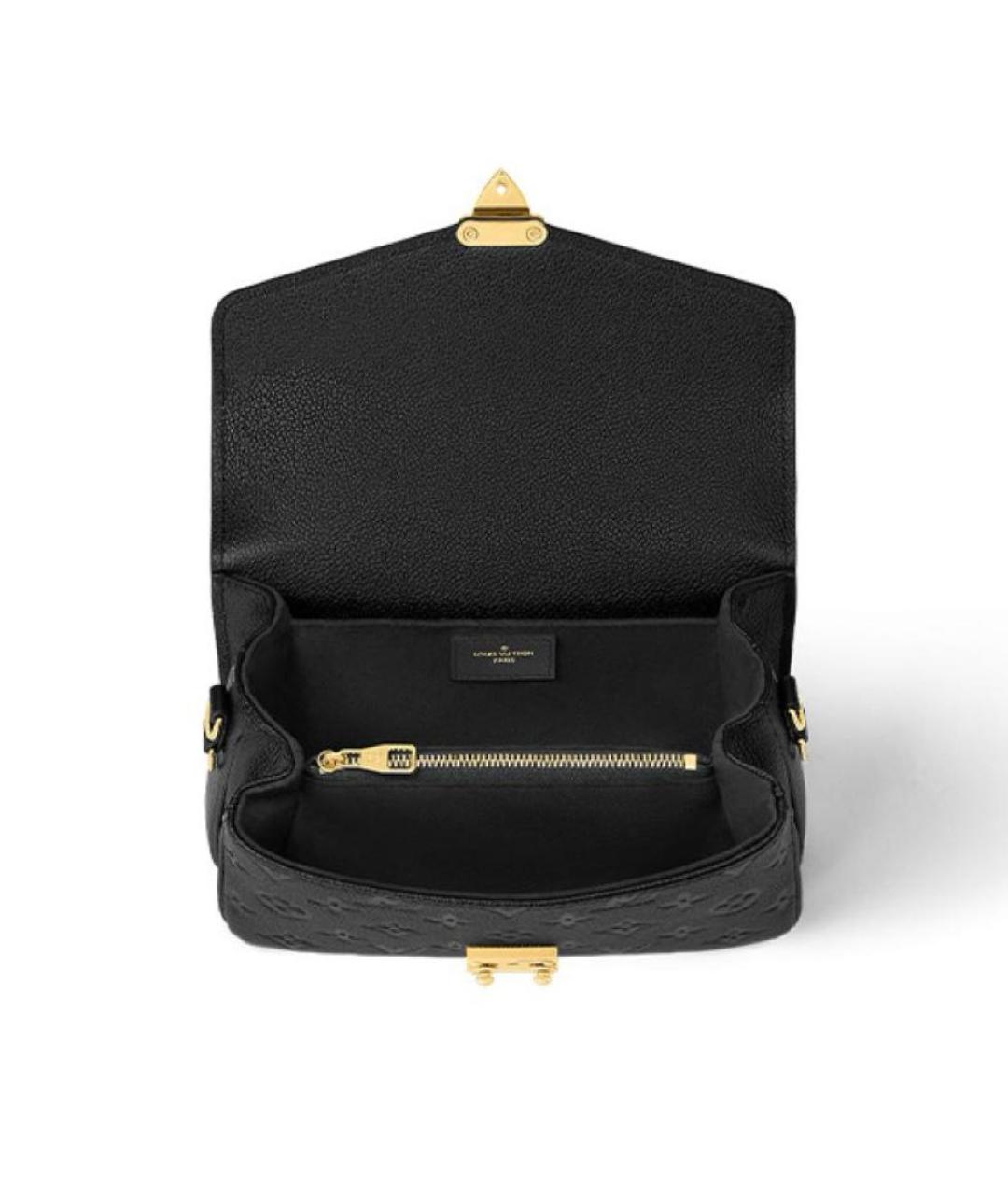 LOUIS VUITTON Черная кожаная сумка через плечо, фото 5