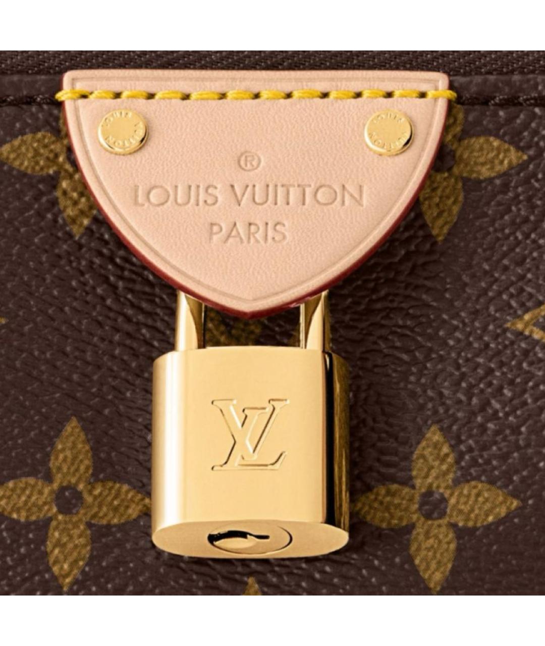 LOUIS VUITTON Коричневая кожаная сумка через плечо, фото 6