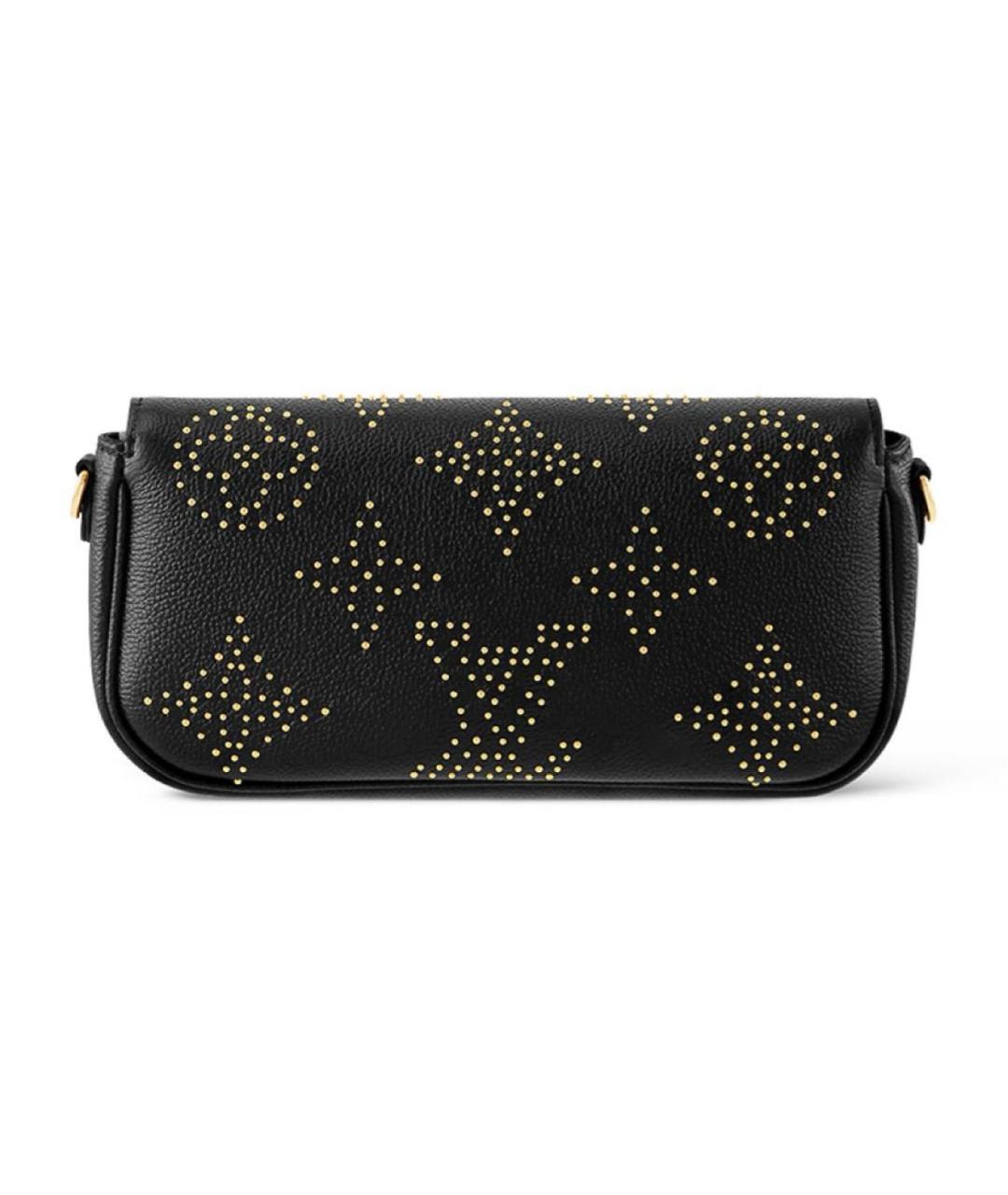 LOUIS VUITTON Черная кожаная сумка через плечо, фото 5