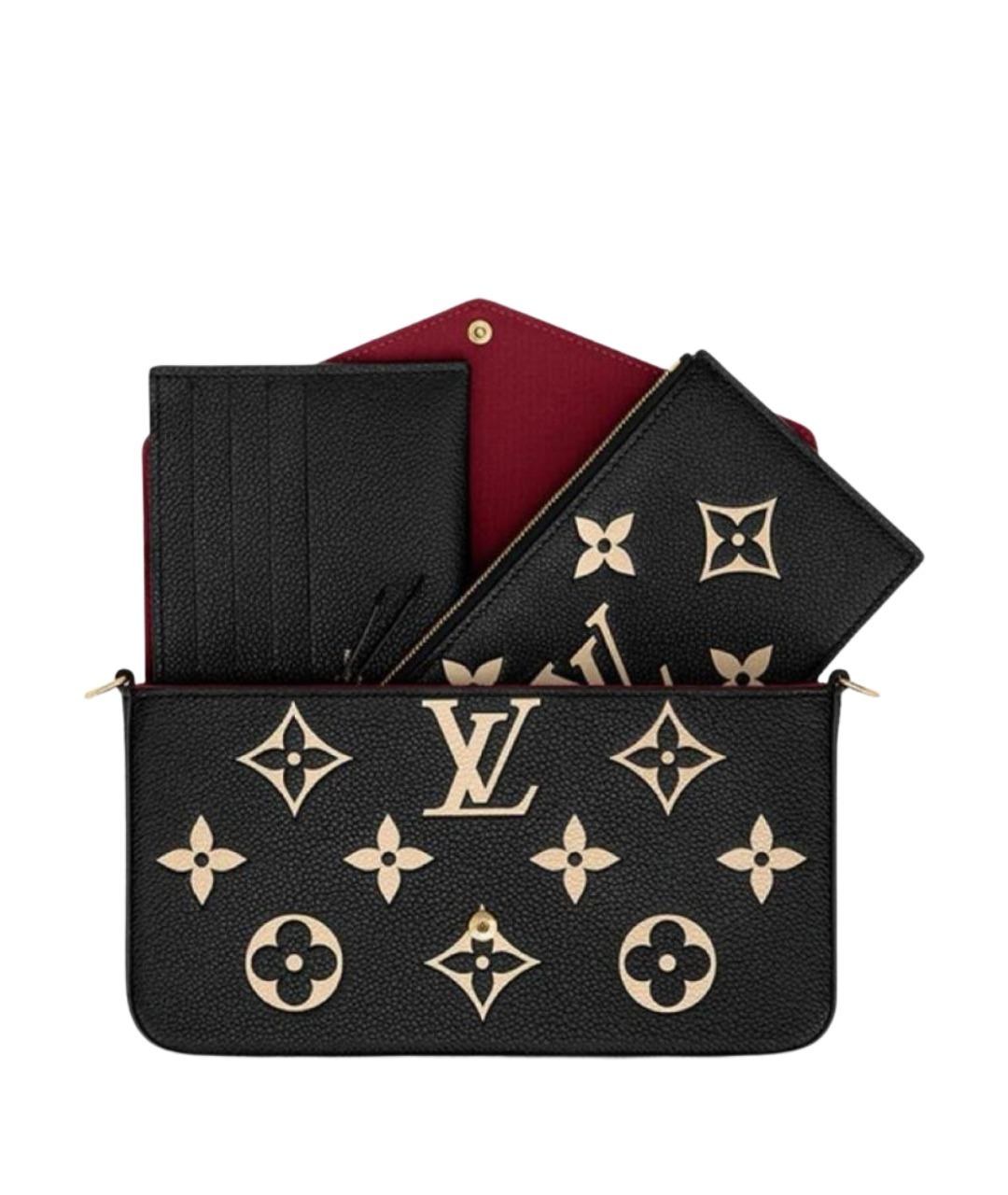 LOUIS VUITTON Черная кожаная сумка через плечо, фото 1