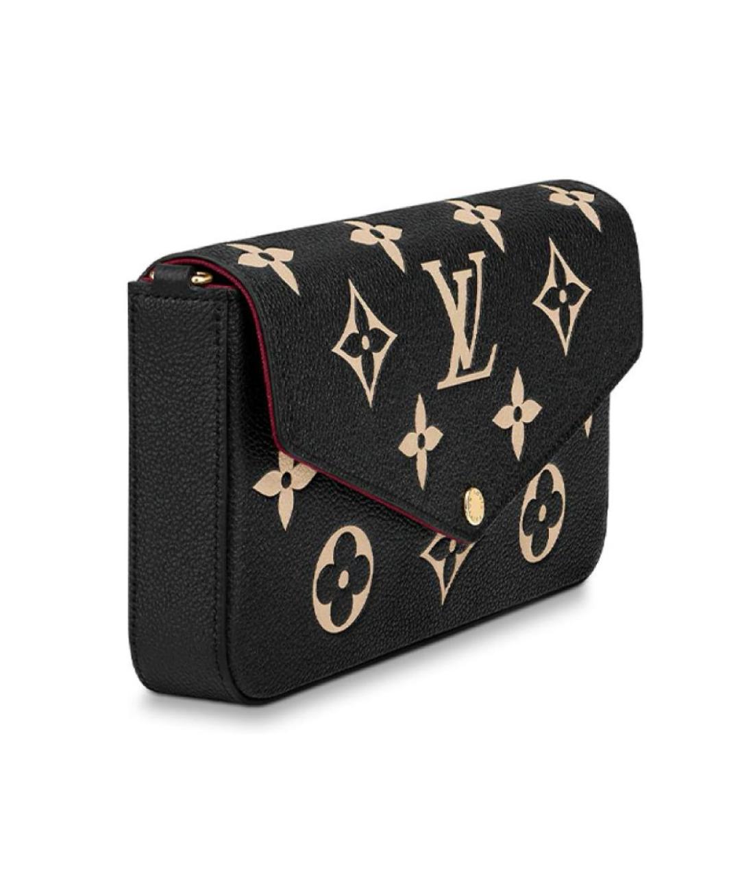 LOUIS VUITTON Черная кожаная сумка через плечо, фото 5