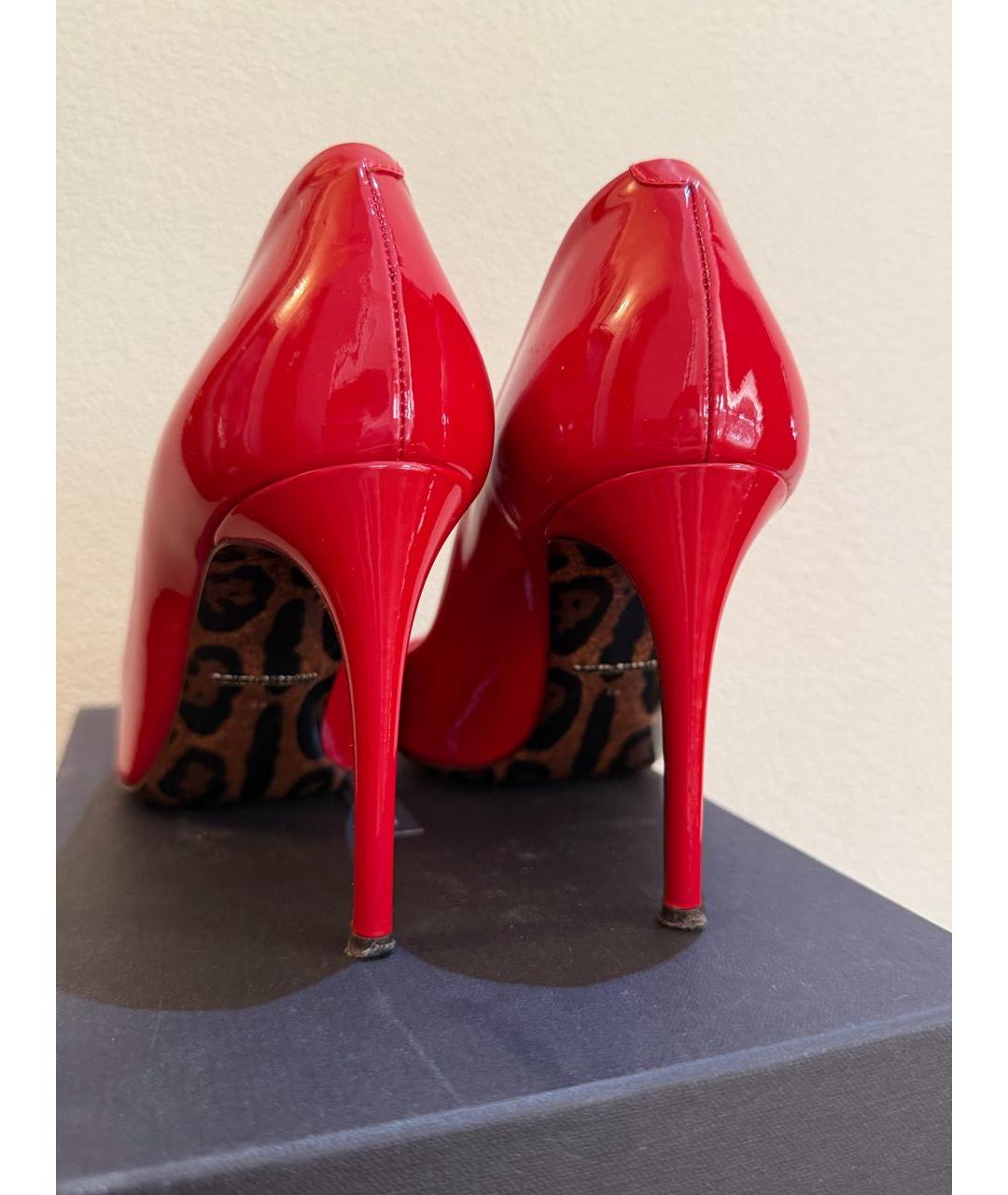 DOLCE&GABBANA Красные туфли из лакированной кожи, фото 4