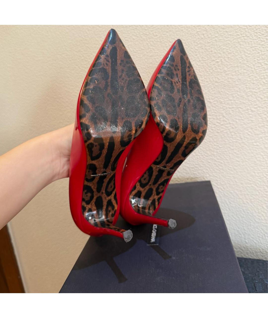 DOLCE&GABBANA Красные туфли из лакированной кожи, фото 6