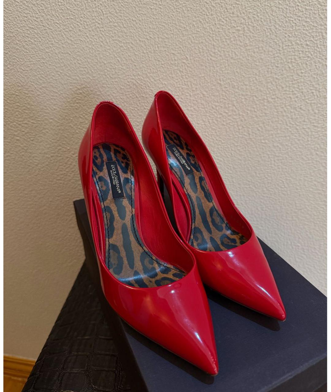 DOLCE&GABBANA Красные туфли из лакированной кожи, фото 2