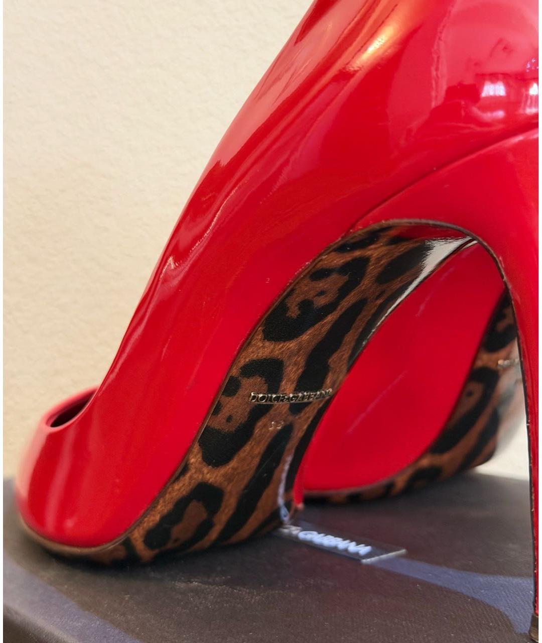 DOLCE&GABBANA Красные туфли из лакированной кожи, фото 5