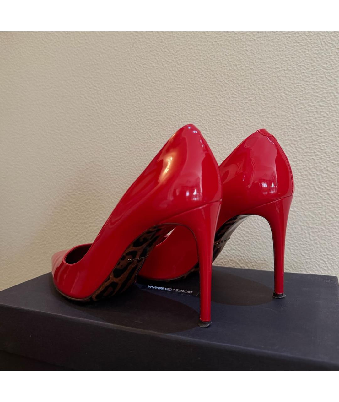 DOLCE&GABBANA Красные туфли из лакированной кожи, фото 3