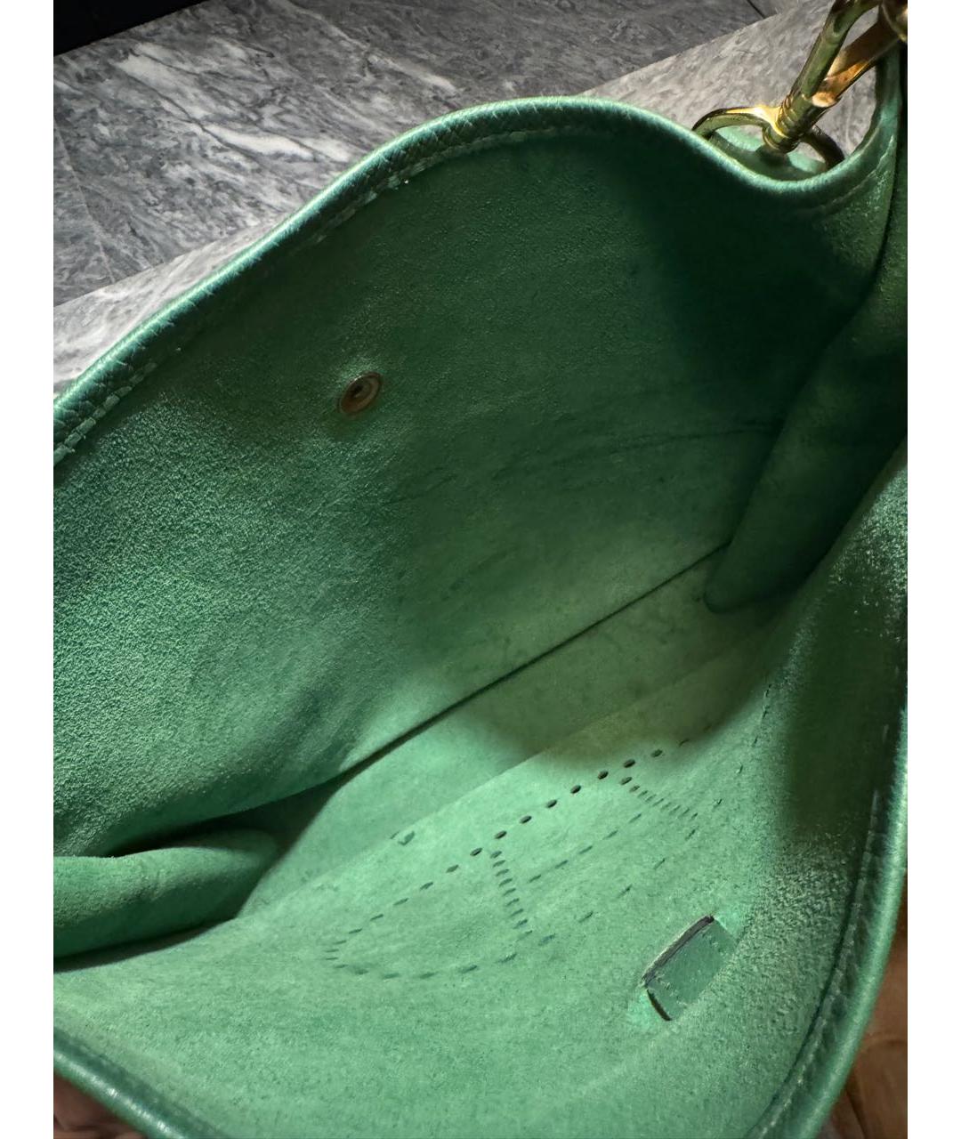 HERMES Зеленая кожаная сумка через плечо, фото 4