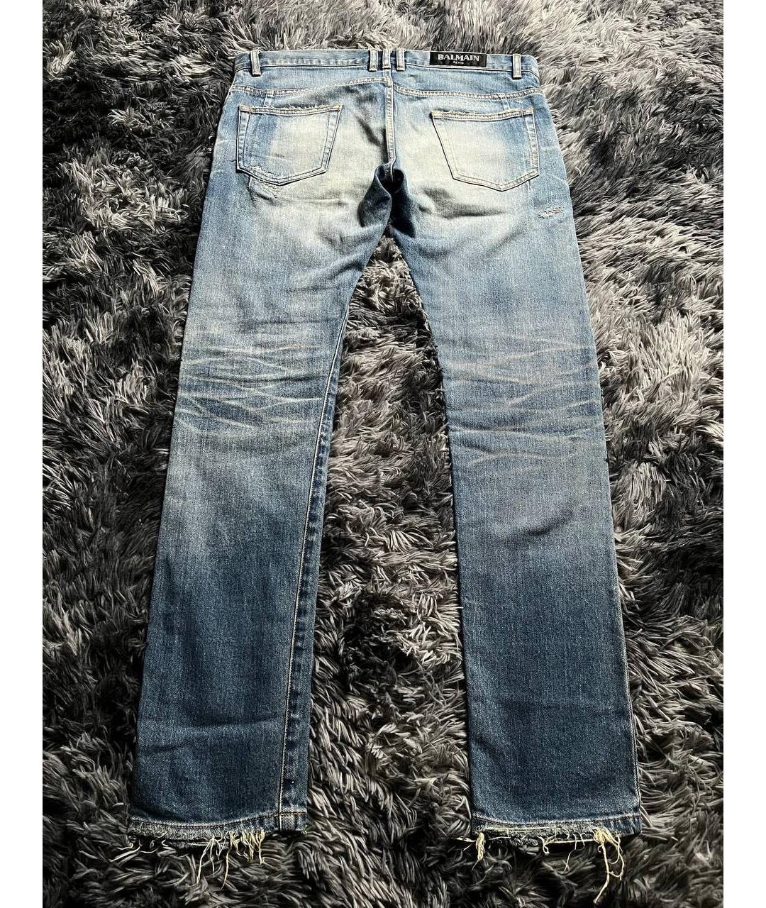 BALMAIN Голубые хлопковые джинсы скинни, фото 2