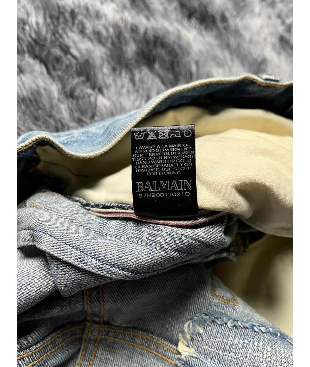 BALMAIN Голубые хлопковые джинсы скинни, фото 6