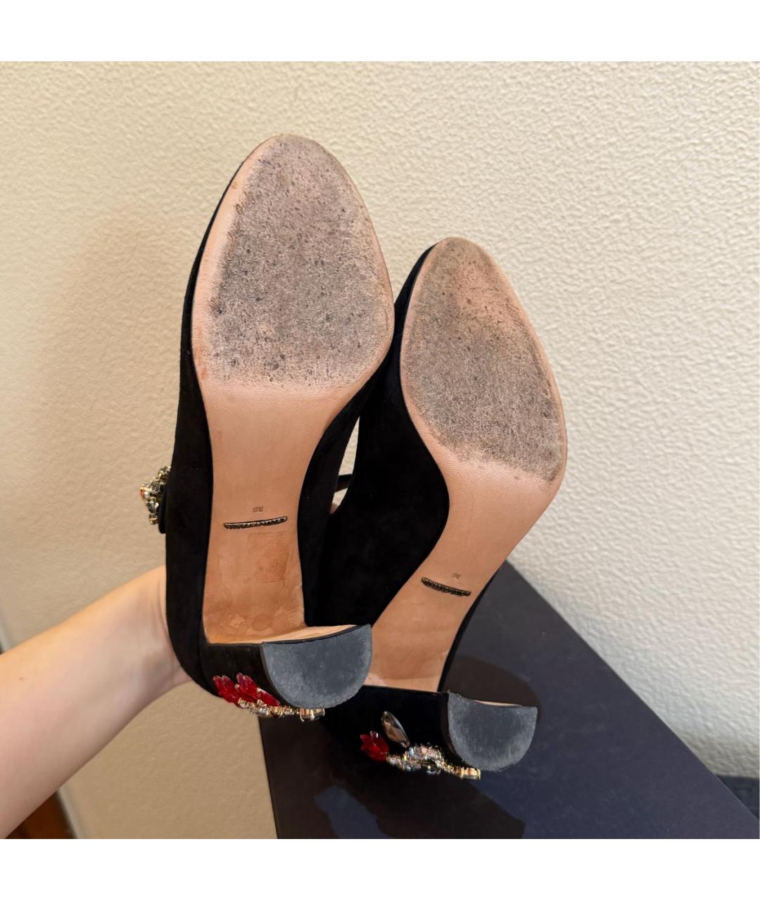 DOLCE&GABBANA Черные замшевые туфли, фото 4