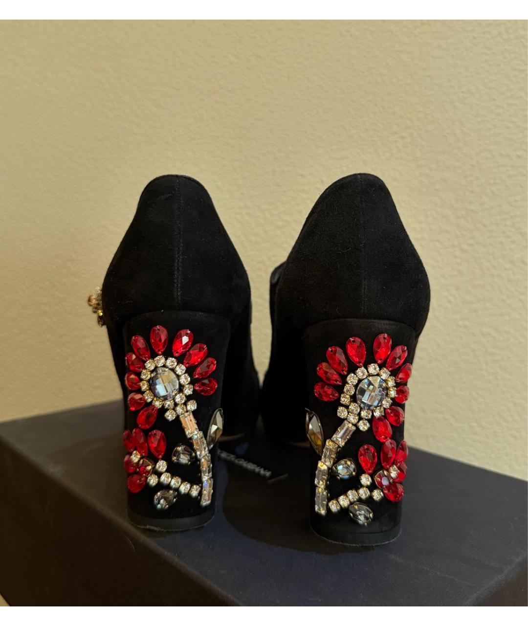 DOLCE&GABBANA Черные замшевые туфли, фото 3