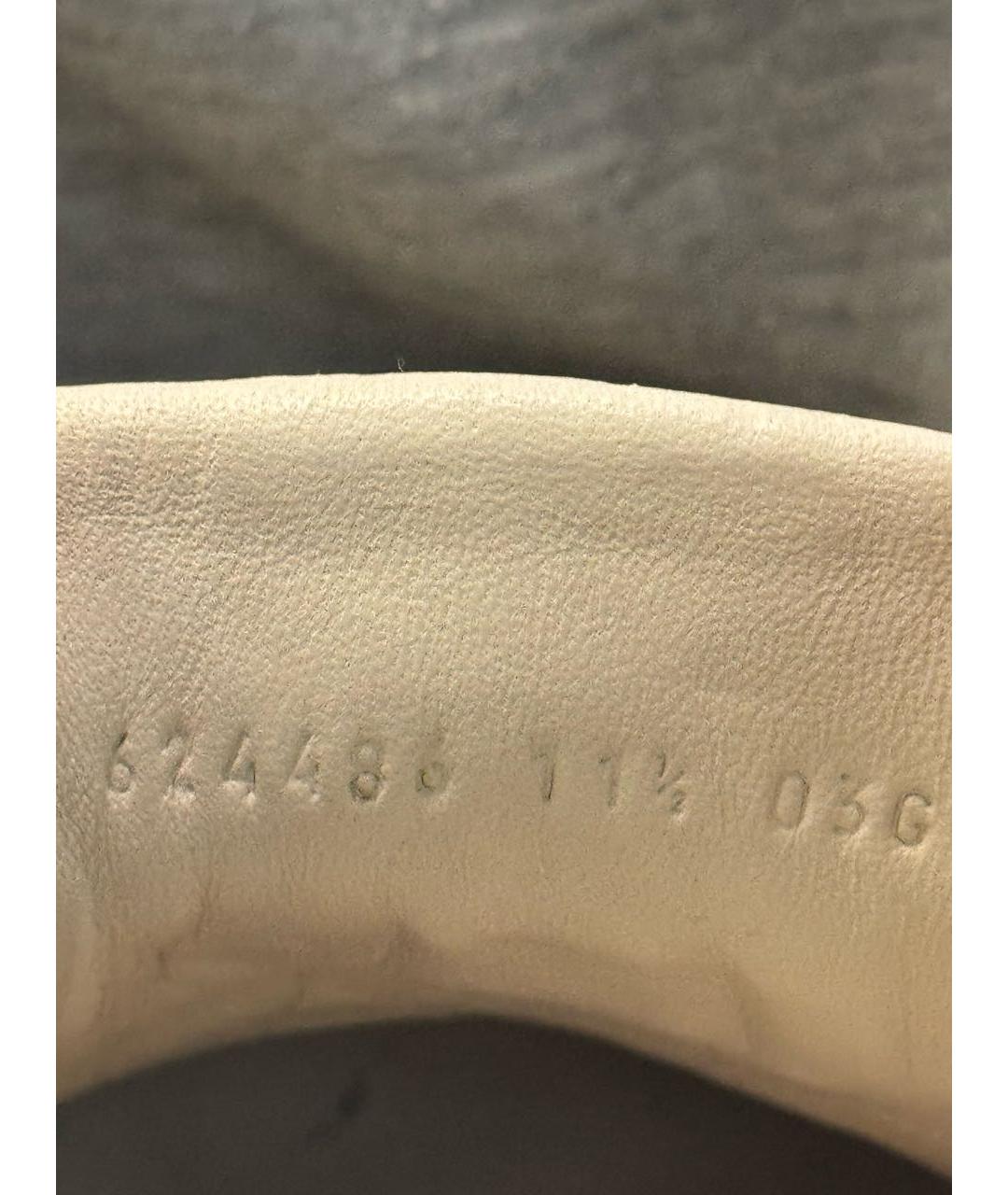 GUCCI Бежевые кожаные низкие кроссовки / кеды, фото 6