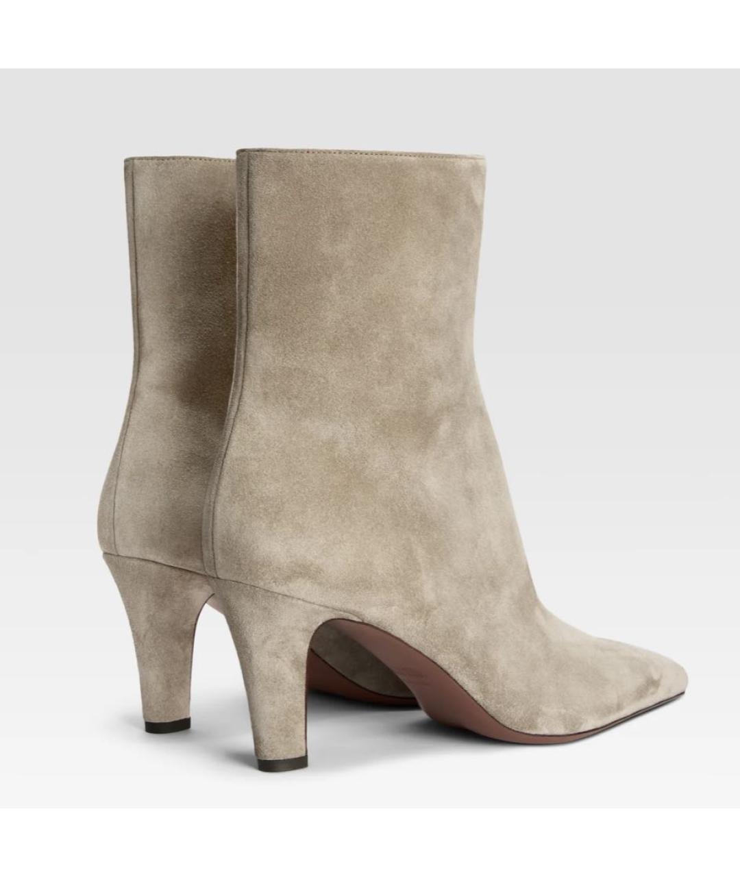 PARIS TEXAS Бежевые замшевые ботильоны, фото 3