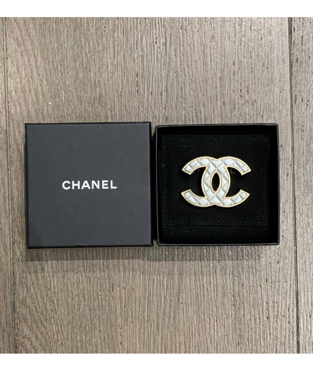 CHANEL Серебряная металлическая булавка / брошь, фото 6