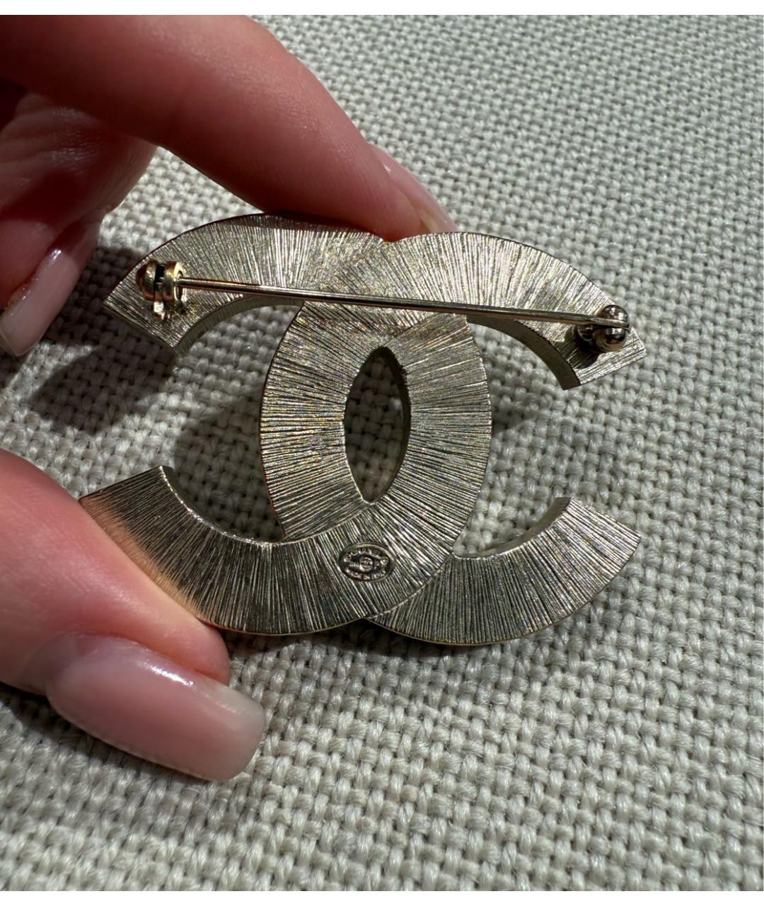 CHANEL Серебряная металлическая булавка / брошь, фото 3