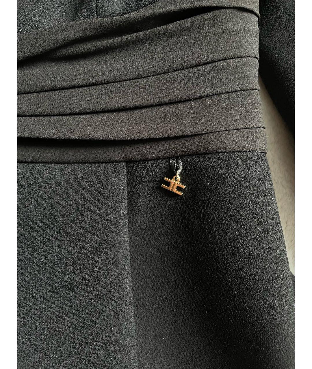 ELISABETTA FRANCHI Черный полиэстеровый жакет/пиджак, фото 7