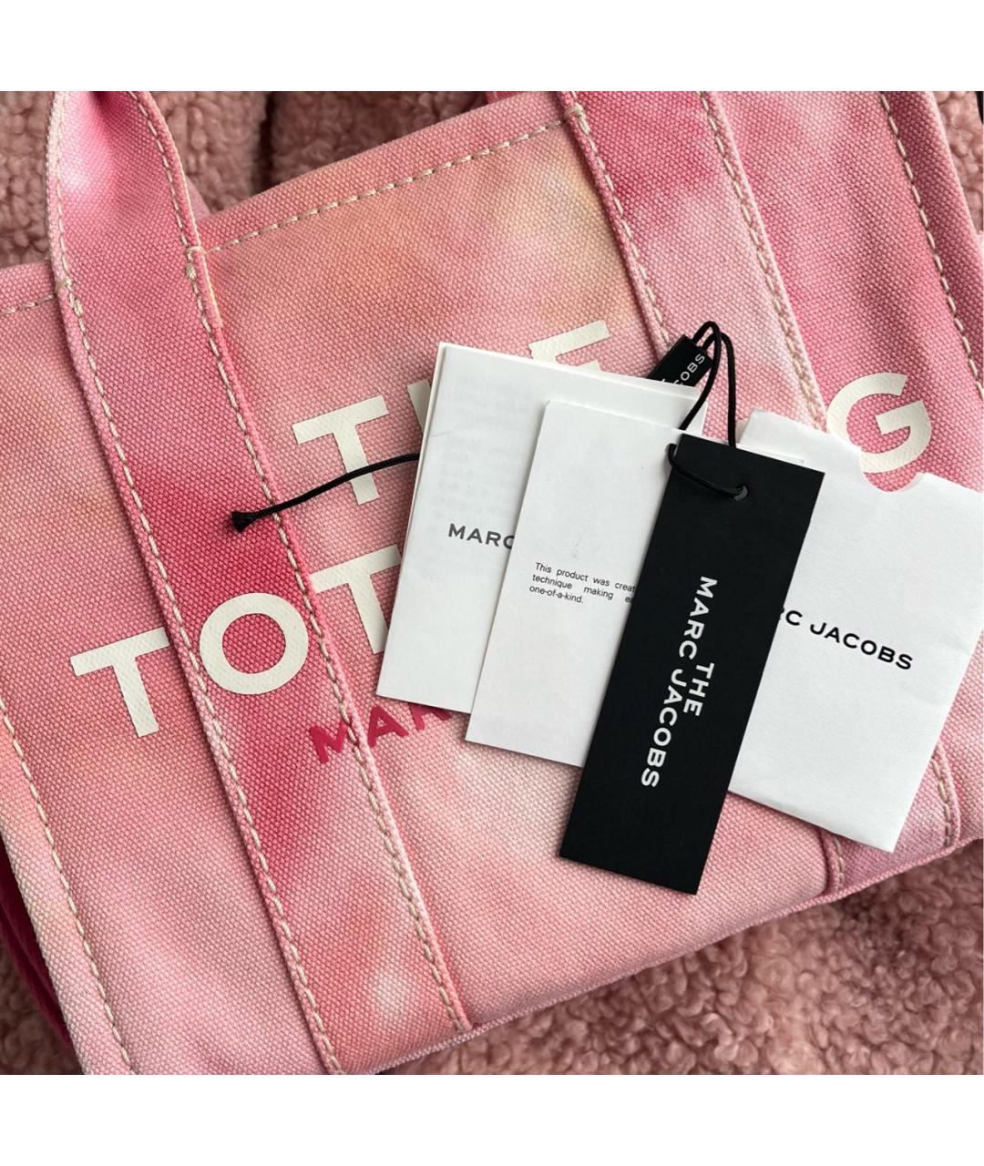 MARC JACOBS Розовая хлопковая сумка тоут, фото 6