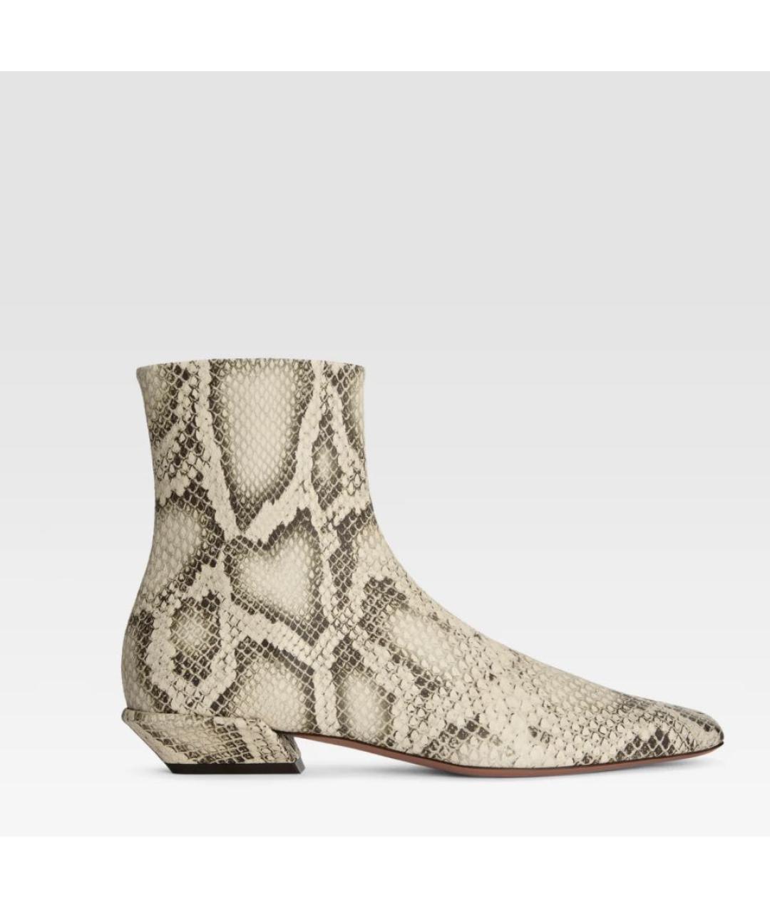 PARIS TEXAS Бежевые кожаные ботильоны, фото 5