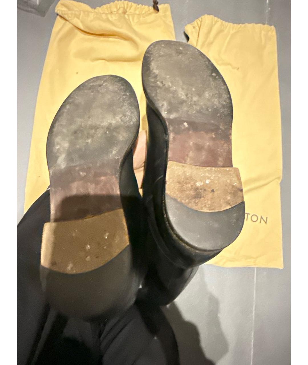 LOUIS VUITTON Черные кожаные сапоги, фото 5