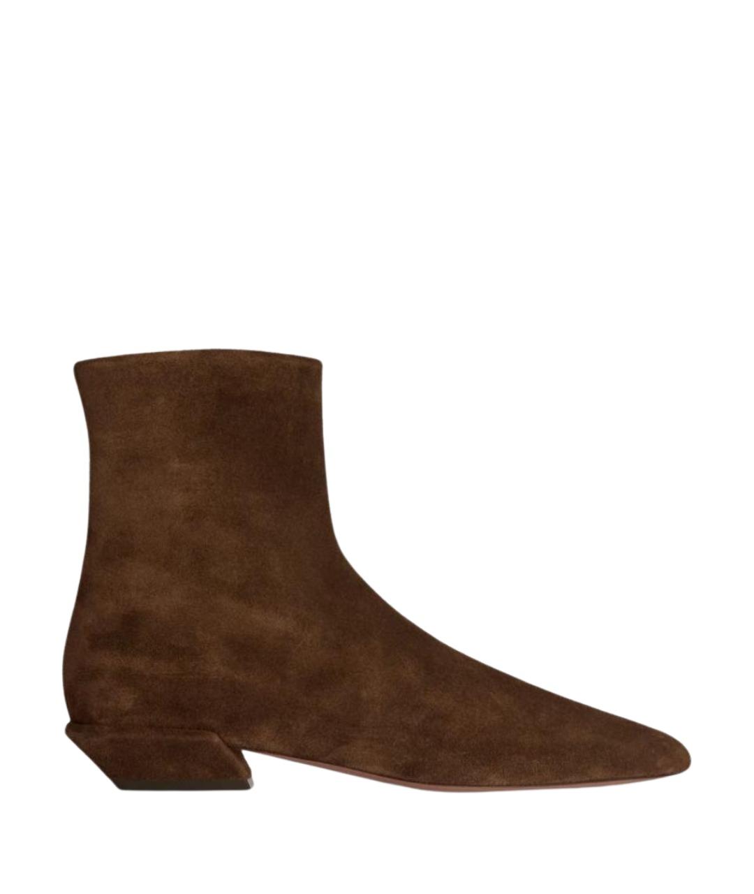 PARIS TEXAS Коричневые замшевые ботильоны, фото 1