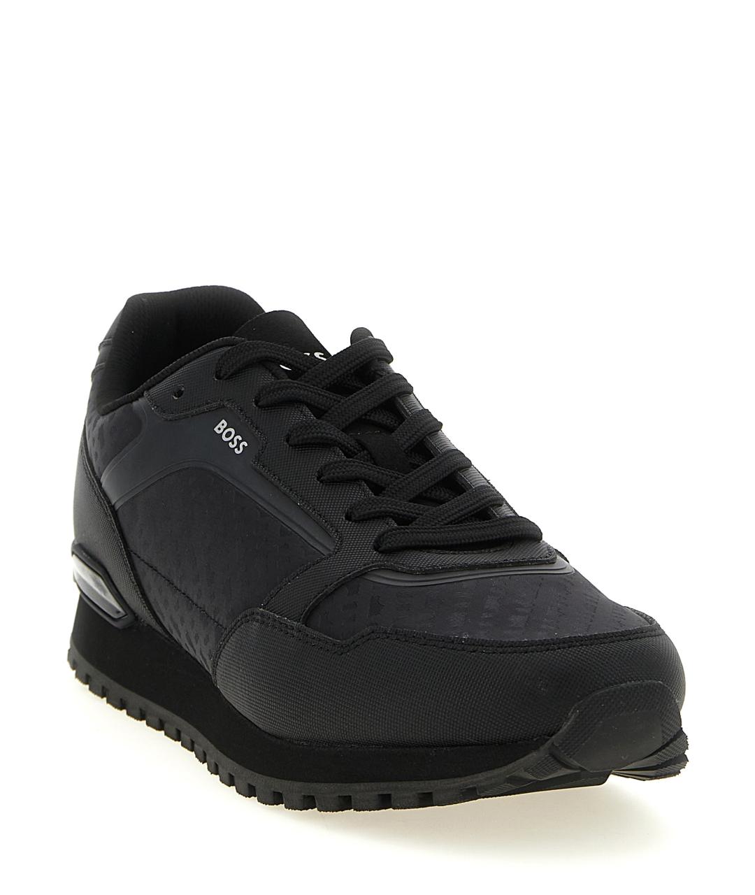 HUGO BOSS Черные синтетические низкие кроссовки / кеды, фото 2