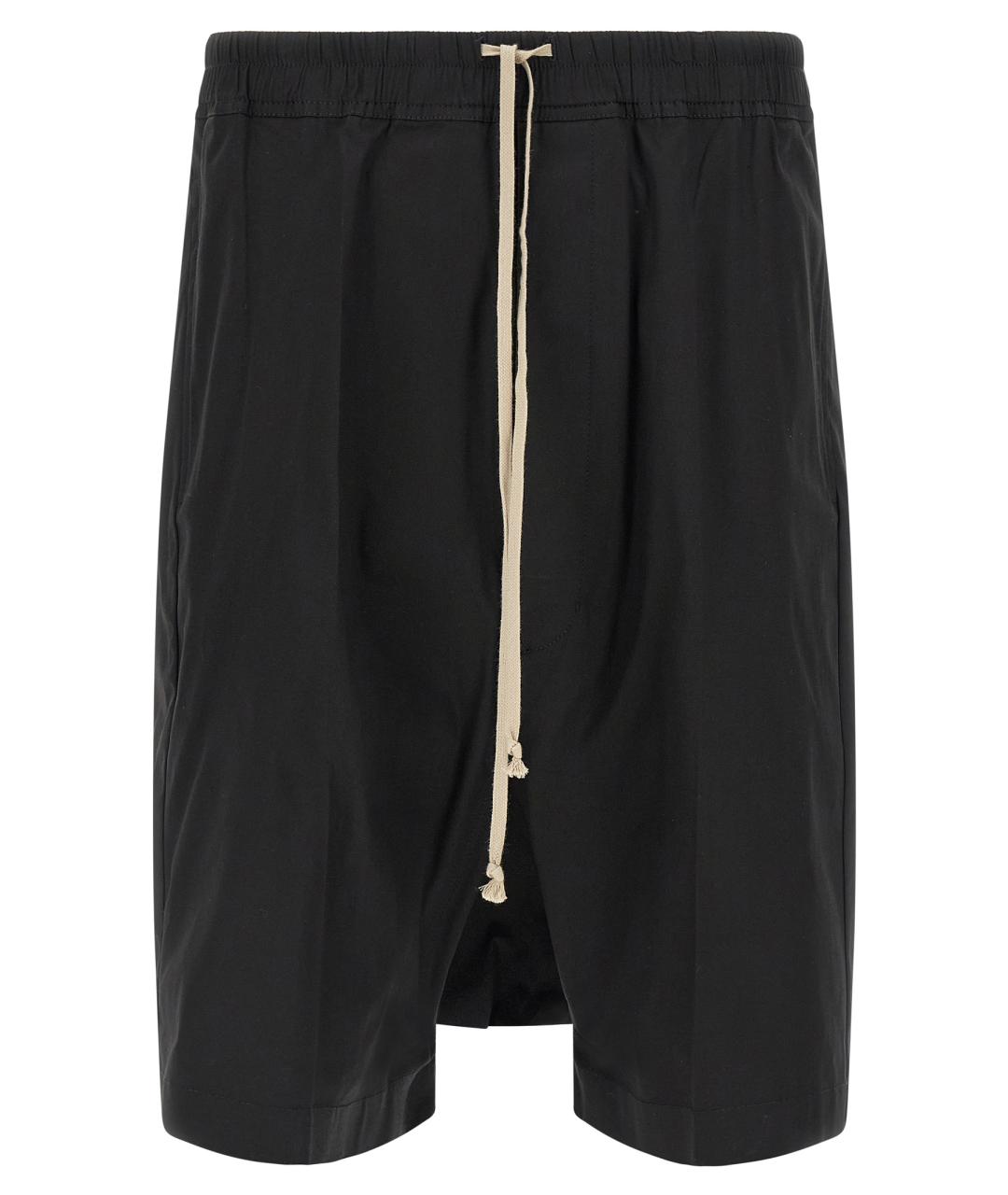 RICK OWENS Черные хлопковые шорты, фото 1