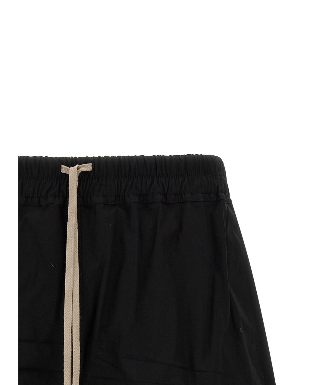 RICK OWENS Черные хлопковые шорты, фото 3