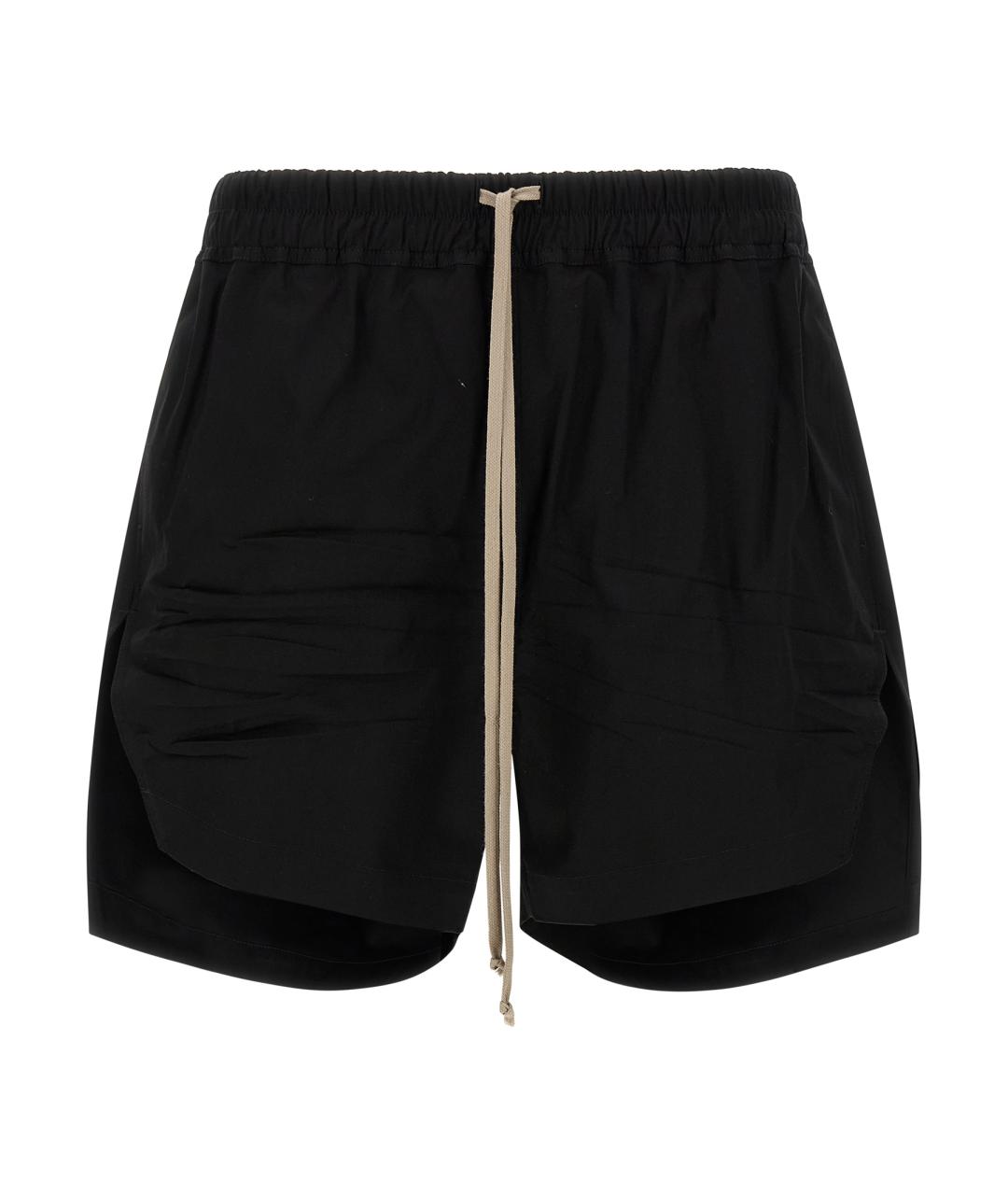 RICK OWENS Черные хлопковые шорты, фото 1