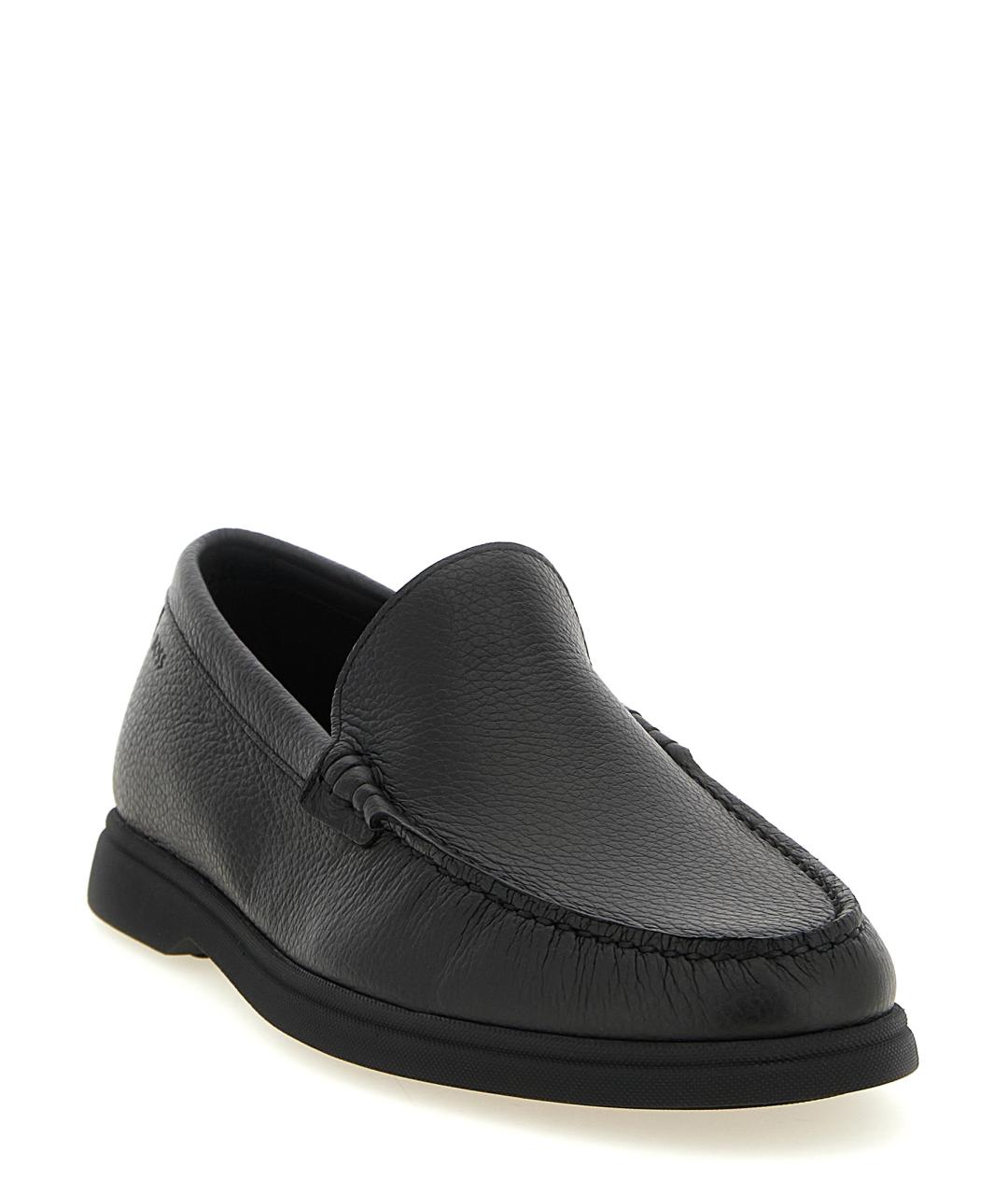 HUGO BOSS Черные кожаные лоферы, фото 2