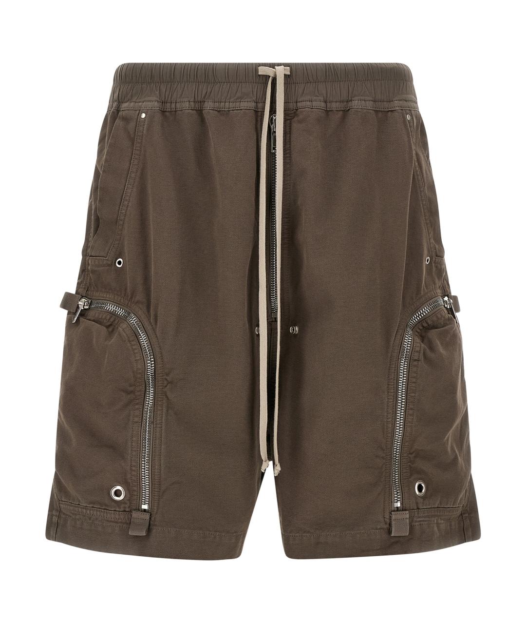 RICK OWENS DRKSHDW Коричневые хлопковые шорты, фото 1