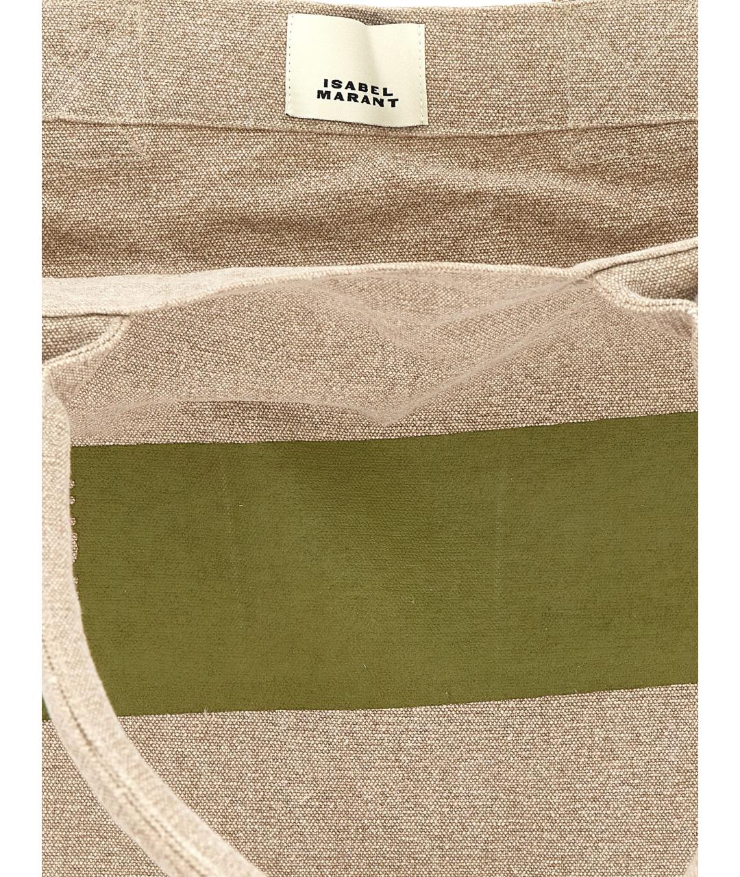 ISABEL MARANT Зеленая хлопковая сумка тоут, фото 4