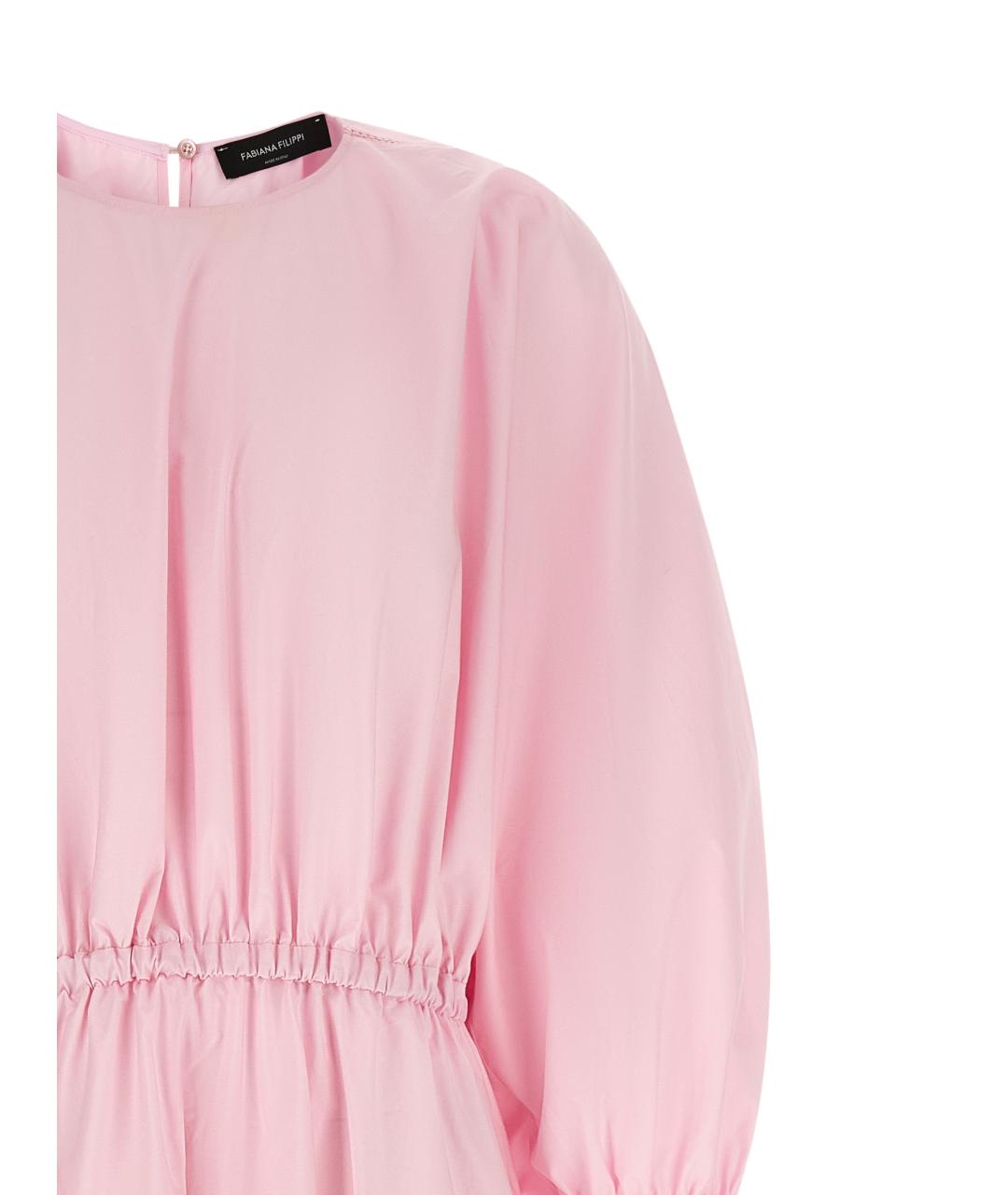 FABIANA FILIPPI Розовое хлопковое повседневное платье, фото 3