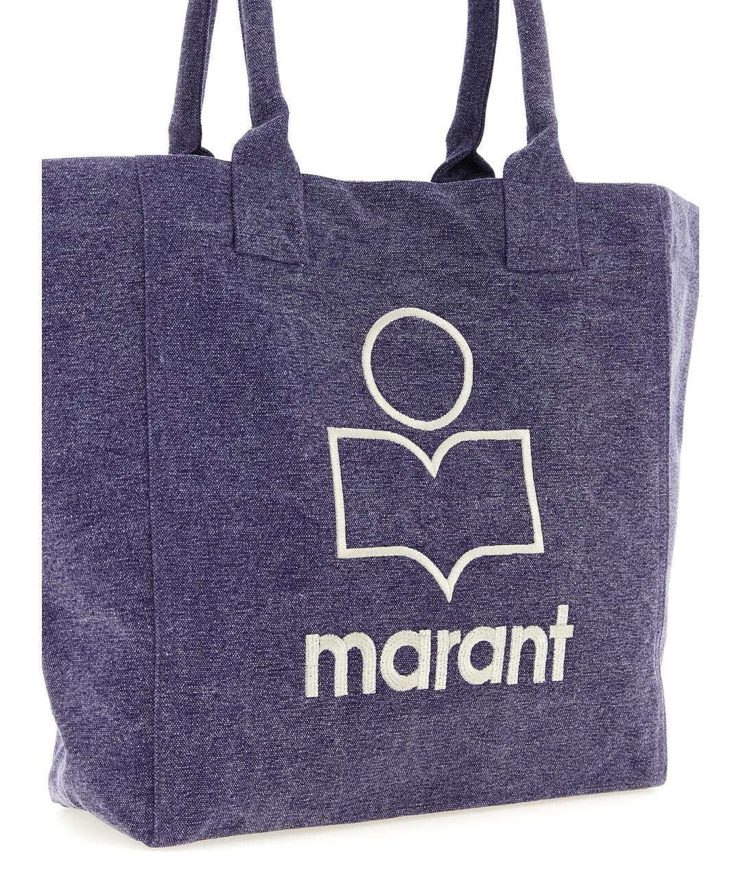 ISABEL MARANT Фиолетовая хлопковая сумка тоут, фото 3