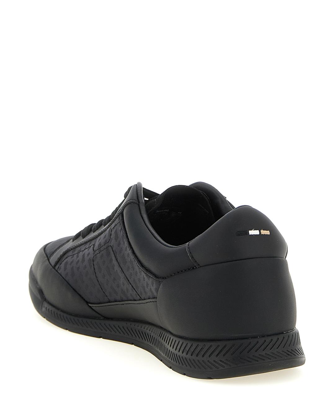 HUGO BOSS Черные синтетические низкие кроссовки / кеды, фото 3