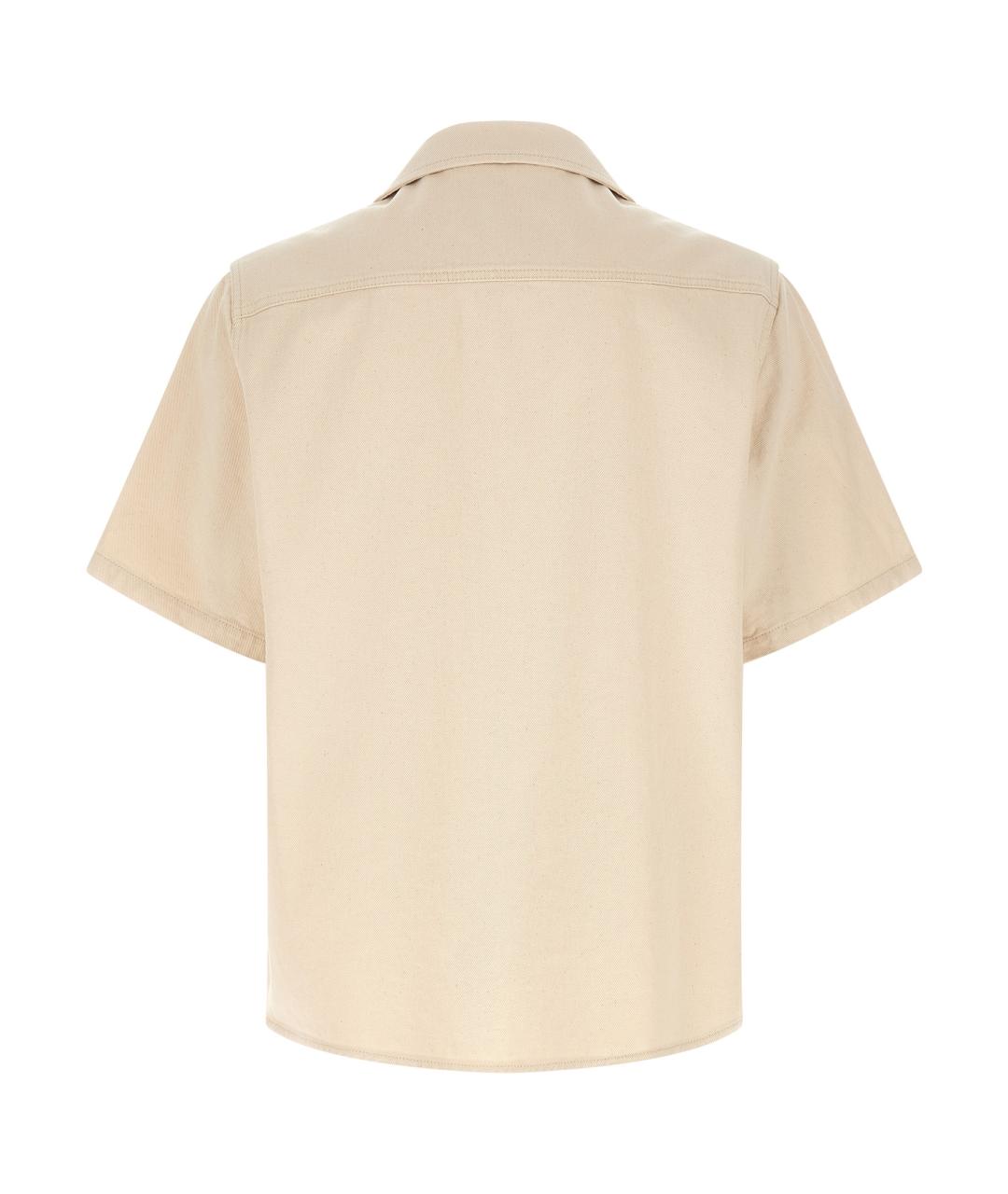 VALENTINO Бежевая хлопковая кэжуал рубашка, фото 2