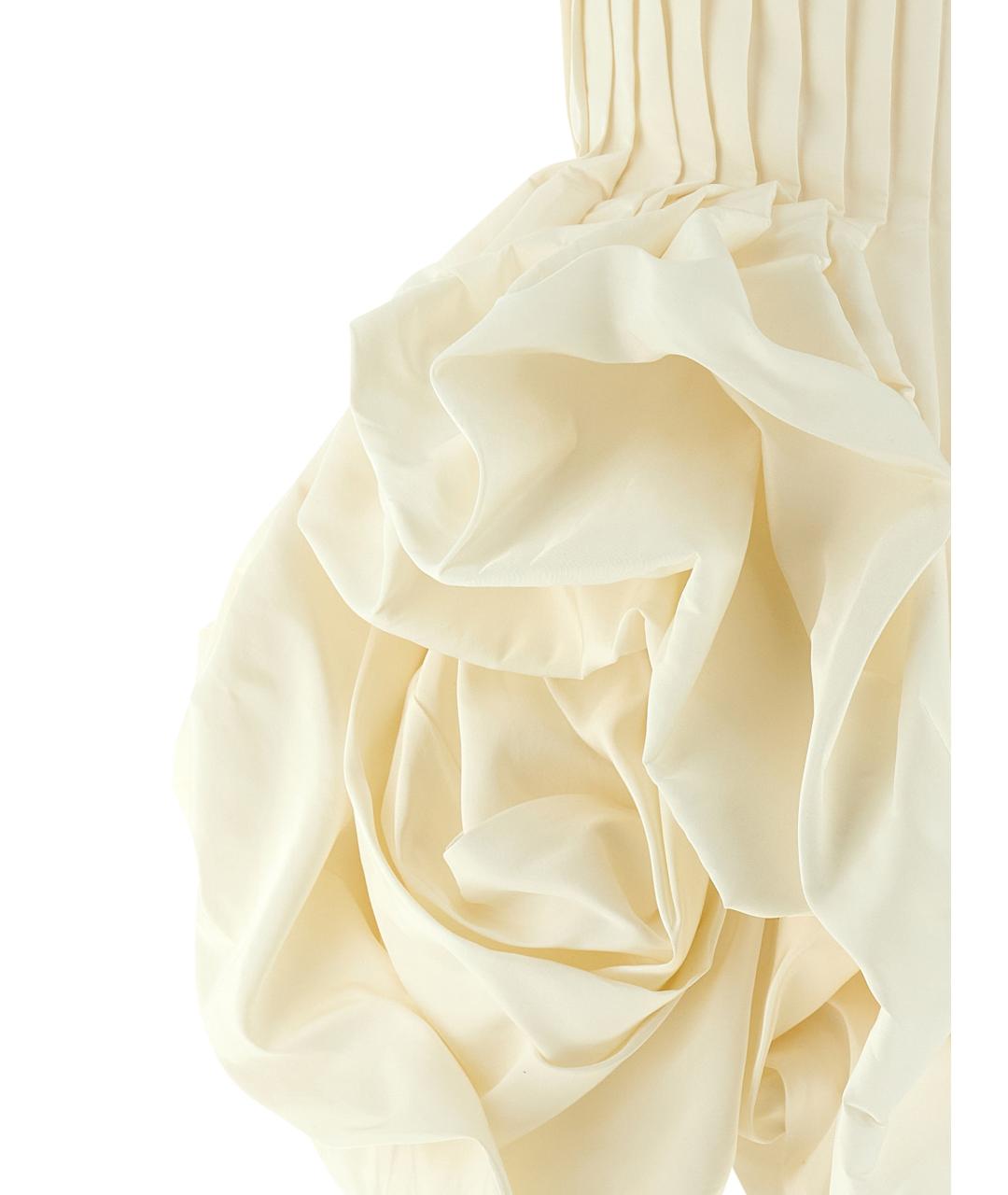 CAROLINA HERRERA Белое шелковое коктейльное платье, фото 4