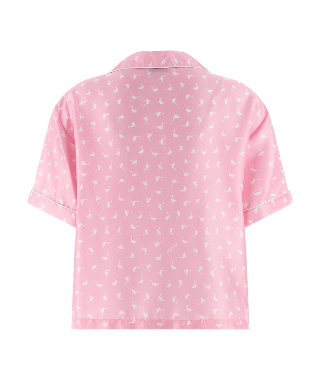 MOSCHINO Розовая шелковая рубашка, фото 2