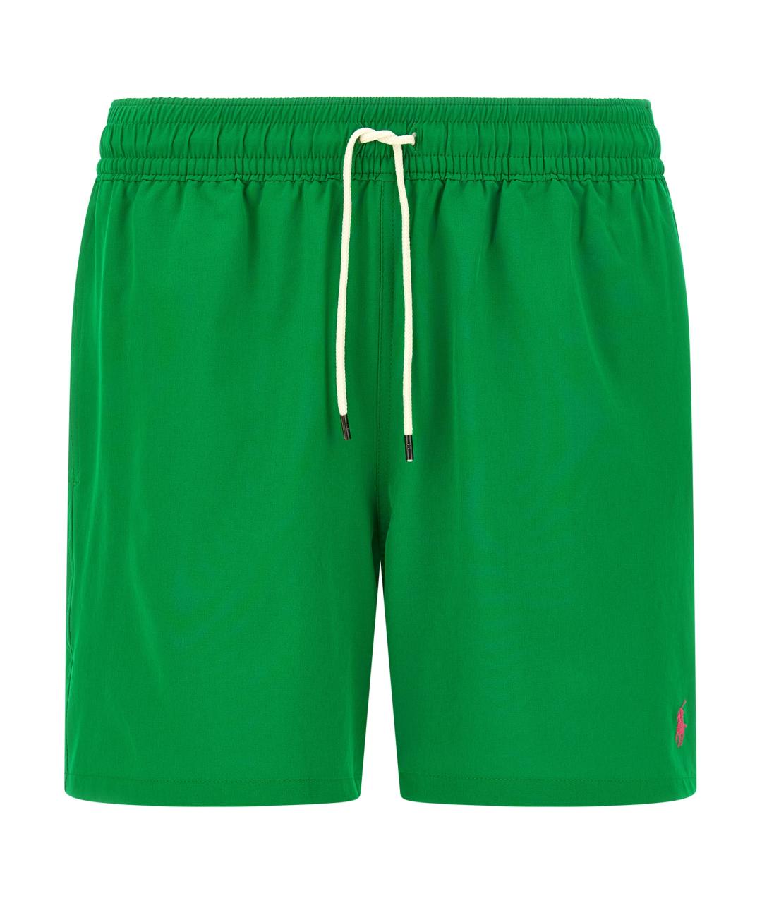 POLO RALPH LAUREN Зеленые полиэстеровые шорты, фото 1
