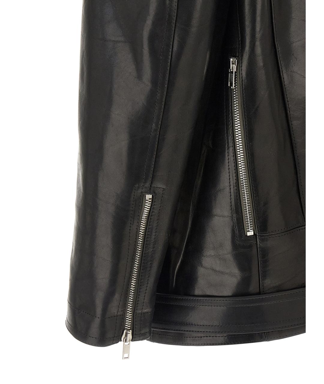 RICK OWENS Черная кожаная куртка, фото 5