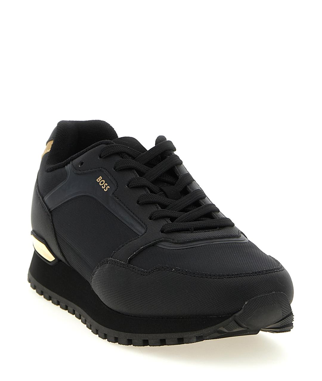 HUGO BOSS Черные синтетические низкие кроссовки / кеды, фото 2