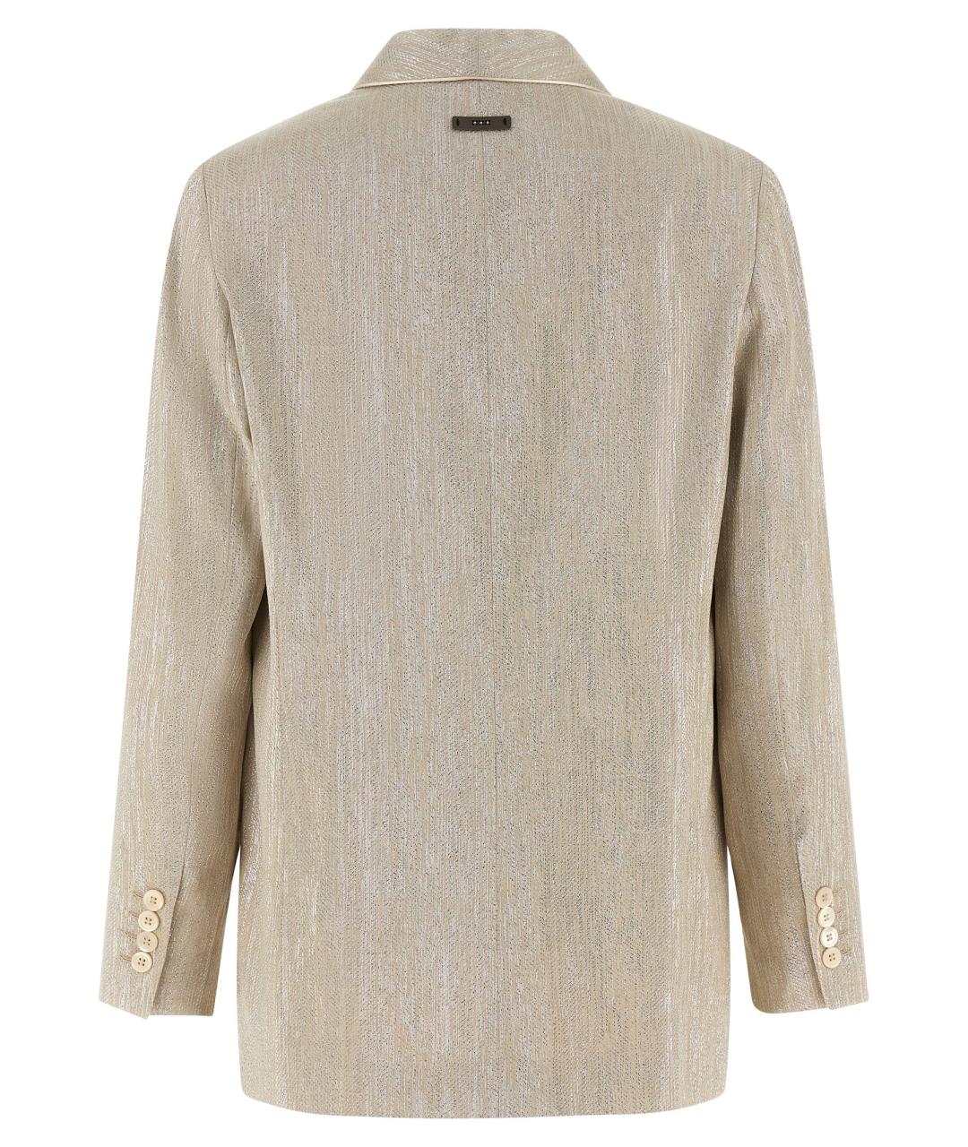 PESERICO Бежевый вискозный жакет/пиджак, фото 2