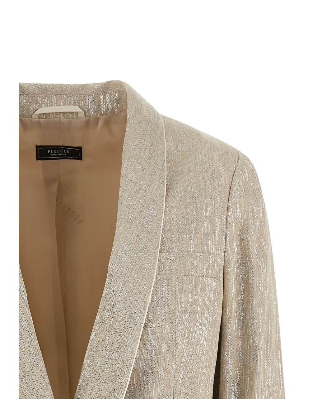 PESERICO Бежевый вискозный жакет/пиджак, фото 3