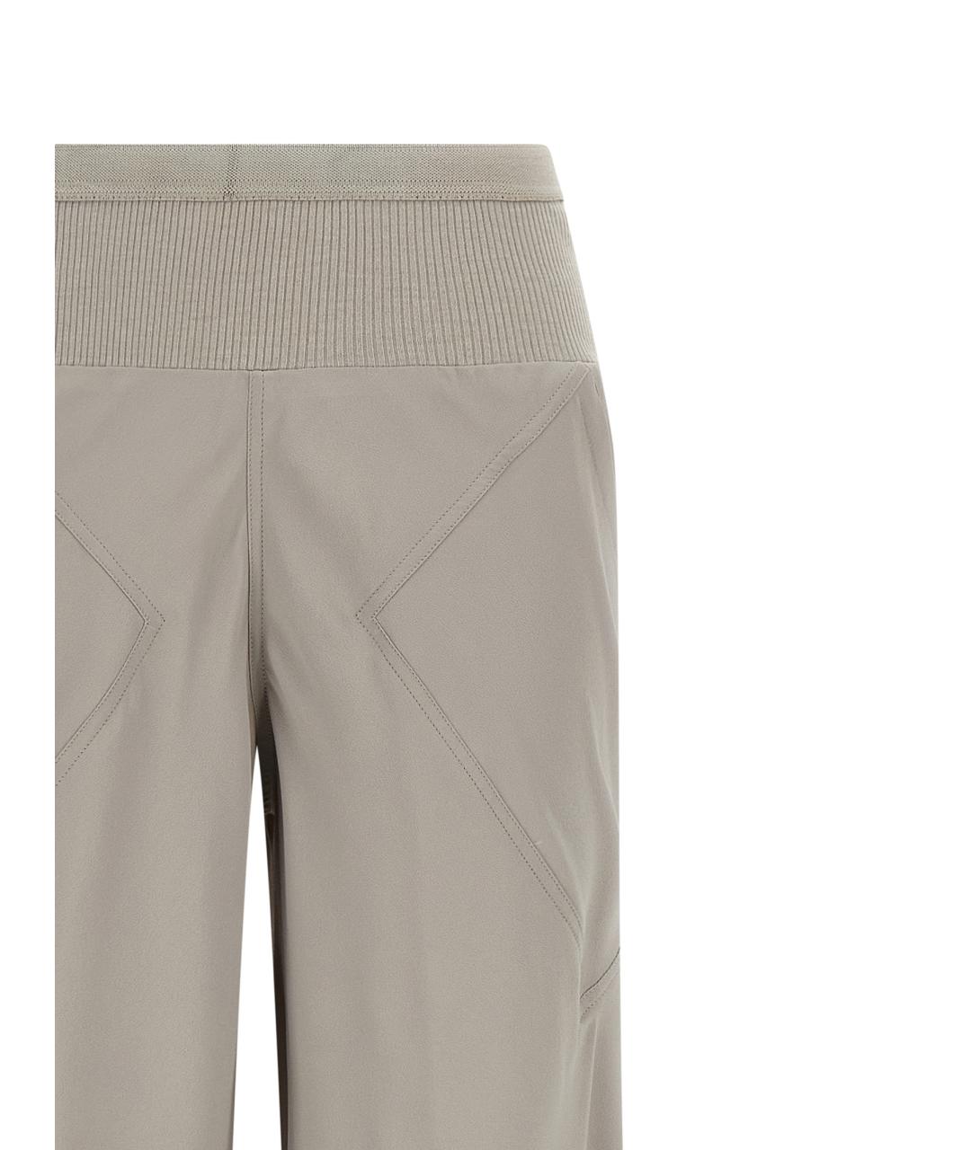 RICK OWENS Серые прямые брюки, фото 3
