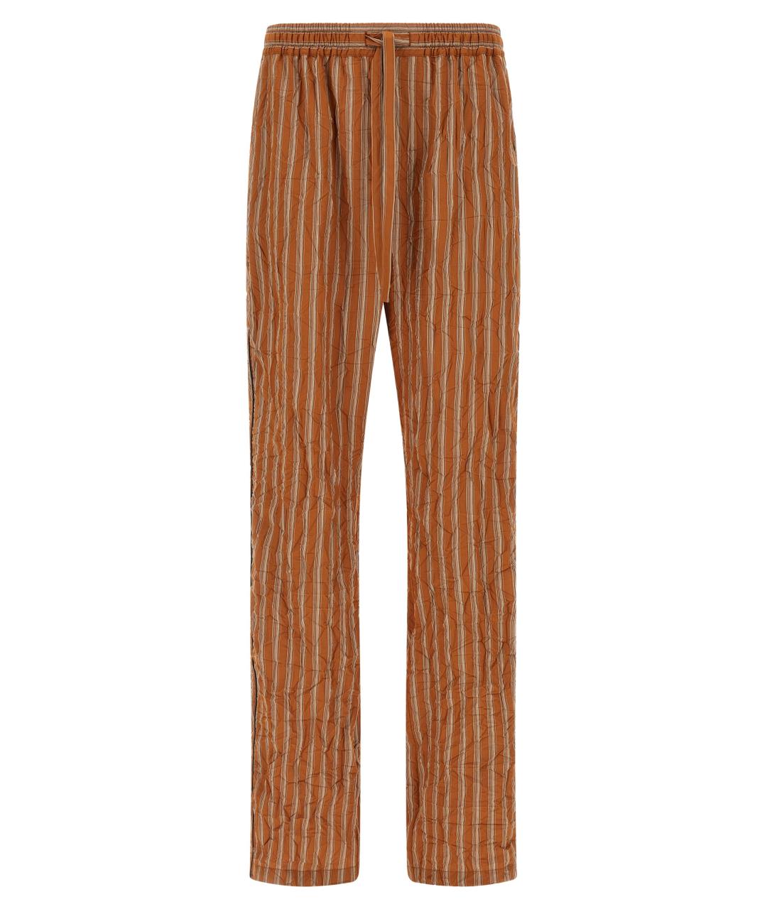 DOLCE&GABBANA Коричневые вискозные повседневные брюки, фото 1