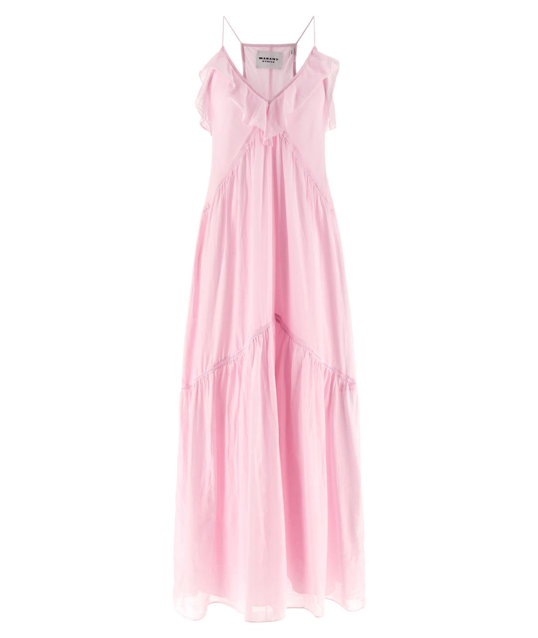 ISABEL MARANT ETOILE Розовое хлопковое коктейльное платье, фото 1