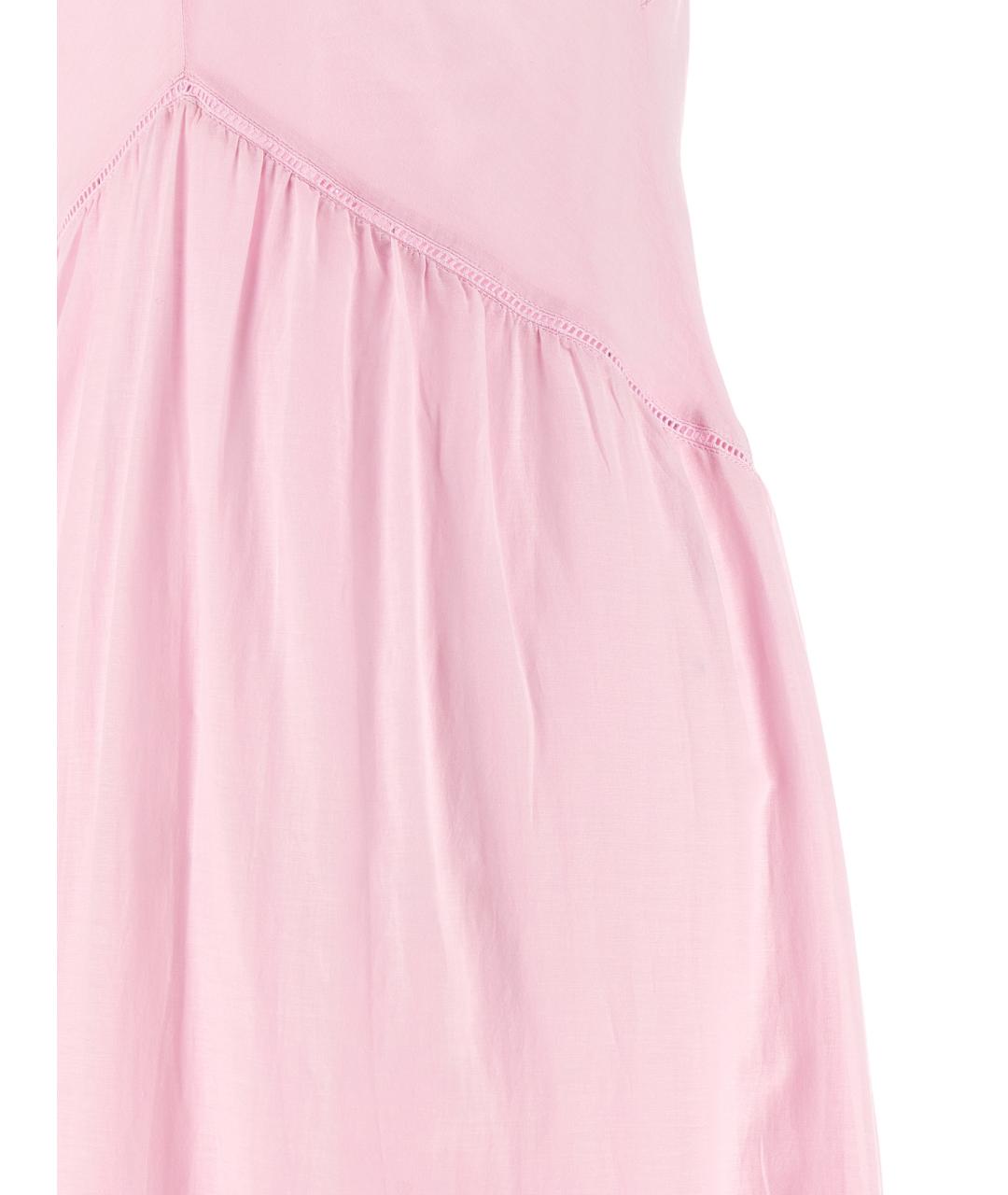 ISABEL MARANT ETOILE Розовое хлопковое коктейльное платье, фото 4